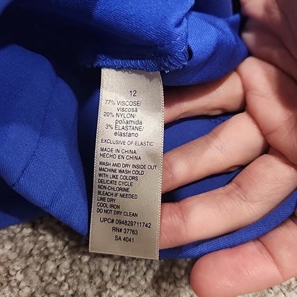 Rafaella Womens 12 Royal Blue Capri Pant - Picture 5 of 8